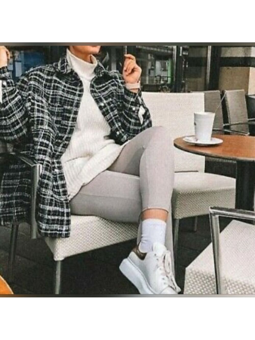 H&M | Black Checked Jacquard Weave Jacket - Picture 2 of 14